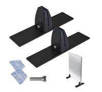 Supports de base pour écran de cheminée en verre - avec clips réglables, supports robustes, supports de visualisation de cheminée | pour l'hiver, l'intérieur, la maison, le dortoir, l'appartement, le