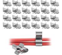 Supports de câbles Unyqoos® pour panneaux solaires, en acier inoxydable 304 – clips de câbles résistants aux intempéries avec crochet de fixation, montage sans outil, capacité de fixation jusqu'à 12 c