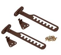 Supports de fenêtre, verrou de fenêtre, sécurité supplémentaire, lot de 2, couleur marron