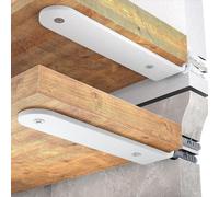 Supports de fixation pour étagères, angle de support lourd, 25 cm, capacité de charge 70 kg, blanc, lot de 4