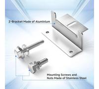 Supports de montage pour panneaux solaires - Coffret de 16 pièces - Supports en aluminium légers - Pour toits - Pour cours arrière - Pour systèmes solaires autonomes