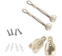 Supports de montage Rideau roulant - Crochets de suspension - Couverture de fenêtre de montage - Montage universel - Kit Bungee - Beige