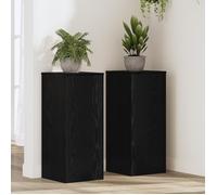 Supports de plantes - Chêne noir - Lot de 2 - 30x30x70 cm - Bois reconstitué