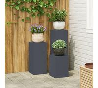 Supports de plantes d'extérieur vidaXL en pilier - 3 pièces - anthracite en acier