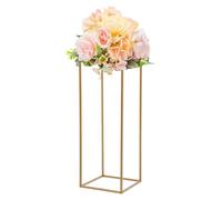 Supports de plantes en métal - Colonnes géométriques pour sol - Lot de 10 - Hauteur : 80 cm - Dimensions : 27 x 27 cm - Capacité de charge : 5 à 10 kg par pièce - Couleur : or