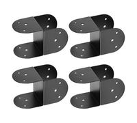 Supports de poteau carrés de 10 x 10 cm, supports en métal imperméables de 10 x 10 cm | Supports de pergola en 4 pièces pour poteaux en bois - pour jardin extérieur terrasse clôture clôture boîte aux