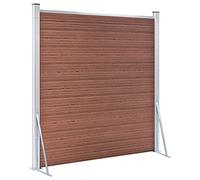 Supports de poteau de clôture en acier galvanisé 65 x 25 cm - Lot de 2 supports pour portail de jardin et clôture - Fixation avec vis - Antirouille - Stable - Convient pour les poteaux de clôture WPC