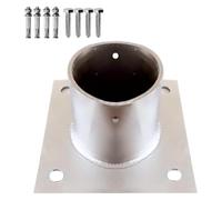 Supports de poteau en acier inoxydable, avec vis et kit d'ancrage, pour garde-corps de terrasse, boîte aux lettres (D60 x H80 mm)
