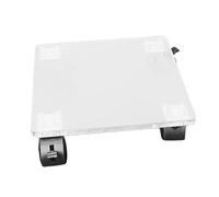Supports de roulants avec roulettes, palette carrée en acrylique transparent à roulettes - Déménagement de pot de jardin, soucoupe pour intérieur et extérieur