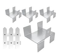 Supports de terrasse en métal anti-claquement, ferrures anti-rouille | Lot de 4 supports de montage pour panneaux de clôture, convient pour extérieur, jardin, cour, terrasse, pergola, pavillon
