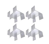 Supports de terrasse en métal inoxydable sans perçage - 4 clips de panneau de clôture en acier - Pour bois, béton, pergola, boîte aux lettres, portail, extérieur, arrière-cour, jardin, terrasse