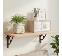vidaXL Supports d'étagère murale 12 pc Blanc antique 21 x 21 x 3.5 cm