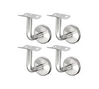 Supports main courante inox 4 pièces - Fixation murale pour escaliers & garde-corps - Résistant corrosion - Installation facile