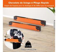 Supports portables pour scie, design pliable, capacité de charge de 500 kg, couleur vert armée