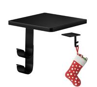 Supports pour bas d'étagère : grille en aluminium antidérapante, crochet résistant | Support de Noël décoratif avec design à double crochet, étagère résistante pour table de cheminée, escalier, salon