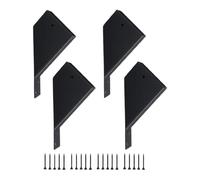 Supports pour pergola ferrure métallique de 5 x 10 cm à 45 degrés | Kit de 4 pièces pour montage au plafond en bois pour patio intérieur extérieur, clôture, cabane dans les arbres