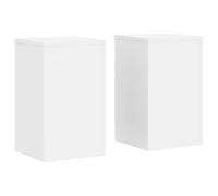 vidaXL Support pour plantes 2 pcs. Blanc 30x30x50 cm Bois composite