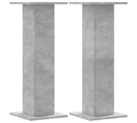 Supports pour plantes 2 pcs gris béton bois d'ingénierie