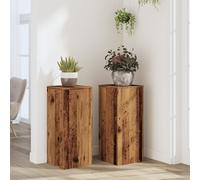 vidaXL Support pour plantes 2 pcs Bois composite Blanc 30x30x70 cm
