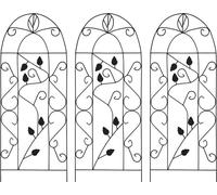 Supports pour plantes grimpantes 3 pcs Noir 40x100 cm Fer