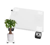 Supports roulants pour plantes avec roulettes | Base carrée en acrylique transparent | Soucoupe pour pots de fleurs, support de déplacement, déplacement de pot de jardin