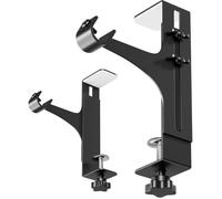 Supports tringle rideaux sans perçage - lot de 2 en métal pour coffre de volet roulant réglable 14 à 24 cm tringle 20 à 28 mm