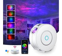 SUPPOU LED Wifi Projecteur Ciel Étoilé,Intelligent Projecteur Étoilé Veilleuse Galaxie,Gradation/Contrôle vocal/Connexion WiFi/Minuterie,Chambre Décorer,Cadeau,Noël (Blanc)