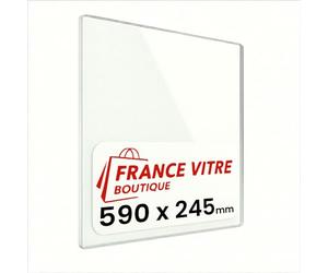 Supra - modèle : 500-501-502-590 x 245 x 4 mm - Vitre d’Insert pour cheminée et poêle à Bois - Verre de Rechange Haute température - jusqu'à 800°C