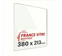 Supra - modèle : hf-3930-380 x 213 x 4 mm - Vitre d’Insert pour cheminée et poêle à Bois - Verre de Rechange Haute température - jusqu'à 800°C