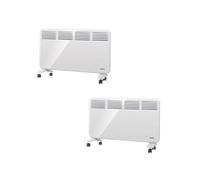 SUPRA Pack 2x Radiateurs mobiles à convection 2000W Écran numérique Programmateur