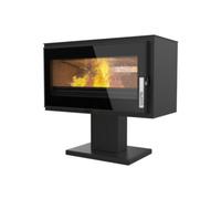 Supra Poêle à bois LARRY SUR PIED acier - horizontal - étanche - bûcher - 8,5kW