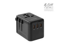 Supreme Universal Travel Adapter GaN 67W 4-bulit-in Port, Black