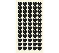 Supstick Stickers Coeur 21mm, 60 Autocollants gommettes Adhésifs en Colorés Anniversaires, Saint-Valentin, Mariage, Album Scrapbooking, DIY photo, Livres, Agenda, Loisir Créatif, fêtes (Noir)