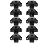 SUPVOX 10pcs Supports Triangulaires pour Casseroles en Plastique Noir, Pieds Antidérapants et Résistants la Chaleur pour Ustensiles Cuisine, Usage Cuisine et Pique-niques