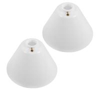SUPVOX 2 Pièces Cache-ventilateur Conique Décoratif Vis, pour Réparation | Plastique et Métal, Blanc, Compatible Universellement, pour Tiges de Ventilateur et Chambres