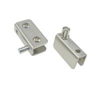 SUPVOX 2 Pièces Charnière de Porte Vitrée à Pivotant en Acier Inoxydable Argenté, Résistante aux Chocs et Anti-friction, pour Usage Domestique ou Hôtelier