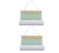 SUPVOX 2 Pièces Toise de Croissance Murale en Bois Vert Décorative et Fonctionnelle pour Garçon et Filles, Chambre ou L'appartement Style Créatif et Charme Artistique