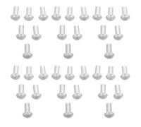 SUPVOX 200 Pièces Rivets à Tête de Brasero en Aluminium M5x10, Tête | Finition Lisse Argentée, Alignement Précis, Connexions Solides, Installation au Marteau, pour Boîtes et Bottes