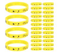 SUPVOX 50 Pièces Bracelets de Remise de Diplôme 2026 en Silicone Jaune Extensible, Lot, Taille Unique, Accessoires pour Fête Universitaire et Célébration de Fin D’études