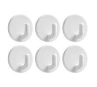 SUPVOX 6 Pièces Crochet Adhésif Mural en ABS Blanc Petit Rond | Installation Facile et Retrait Simple, Surface Respectée, pour L’entrée, L’appartement, le Balcon, les Clés