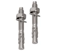 SUPVOX Ancrages à Coin Connexion Fiable et Haute Fiabilité Argenté en Acier Inoxydable 304 2pcs Vis à Expansion Robustes pour Béton Intérieur et Extérieur