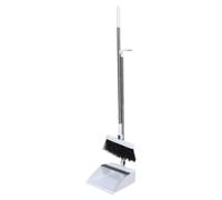 SUPVOX Balayette et Pelle à Long Manche pour Maison, Plastique Blanc | Poignée Ergonomique, Ramassage Facile des Poussières Fines, Rangement Mural Compact, Cuisine et Entrée