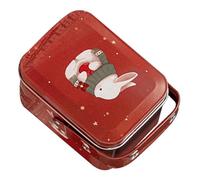 SUPVOX Boîte à Biscuits de Pâques en Fer Blanc Poignée, Motif Lapin Cartoon, Taille 100x78 Mm, Boîte à Bonbons Portable pour Friandises et Présents Festifs