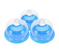 SUPVOX Boîte de Rangement 3 Pièces pour Outils D'horloger Couvercle Anti-poussière en Plastique Résistant, Plateau Multifonction pour Pièces de Montre, Accessoire pour Réparation