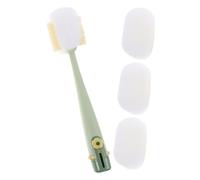 SUPVOX Brosse de Nettoyage pour Tasse et Bouteille D'eau à Long Manche, Éponge Douce Résistante, Lot de 1 Set de 3 Recharges, Couleur Vert Foncé, Cuisine et Nettoyage Ménager
