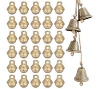 SUPVOX Cloches en Cuivre À Tête De Tigre - 30 Pièces Petites Cloches DIY pour Carillon À Vent Et Décoration Bijoux Accessoires Créatifs pour Maison Noël Et Loisirs