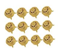 SUPVOX Coffret de Mariage 12 Boîtes à Bonbons Rondes en Or Relief de Rose, Boîtes D’emballage Décoratives pour Présents, Emballage de Dragées pour Fêtes et Événements