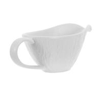 SUPVOX Coupelles de Sauce à Trempette en Porcelaine Blanche de 10 Oz avec Verseur et Prise Confortable, Design Élégant pour Service en Restaurant et Occasions Multiples