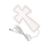 SUPVOX Enseigne Murale en Néon de Croix en Acrylique Blanc, Lampe Veilleuse Jésus pour Décoration Murale Religieuse, Création D'atmosphère Apaisante et Éclairage