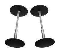 SUPVOX Ensemble De 2 Plaque de Recouvrement de Trou de Porte Noir en Acier | Cache pour Trous de Serrure Bouton, Diamètre Inférieur à 30mm, Épaisseur 40 à 127mm